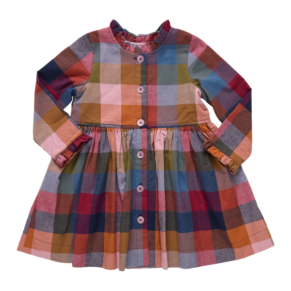 Girls Autumn Dress  | Harvest Check