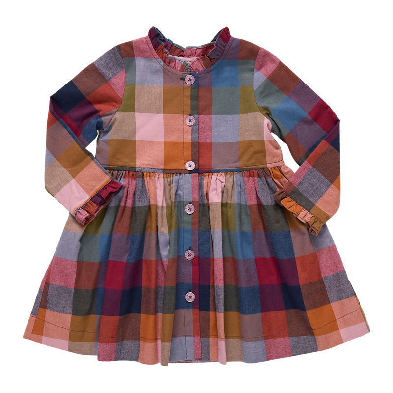 Girls Autumn Dress  | Harvest Check