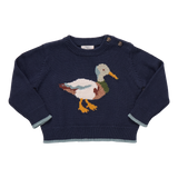 Baby Boys Oliver Sweater | Navy Mallard