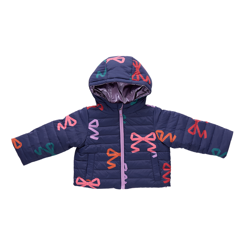 Girls Reversible Riley Jacket | Multi Bows