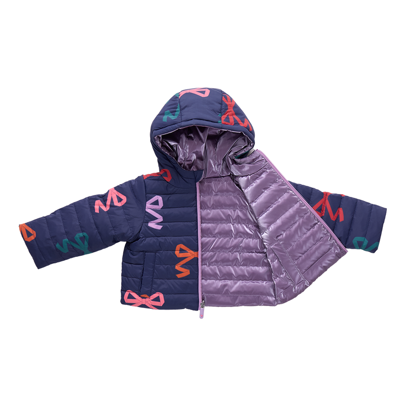 Girls Reversible Riley Jacket | Multi Bows