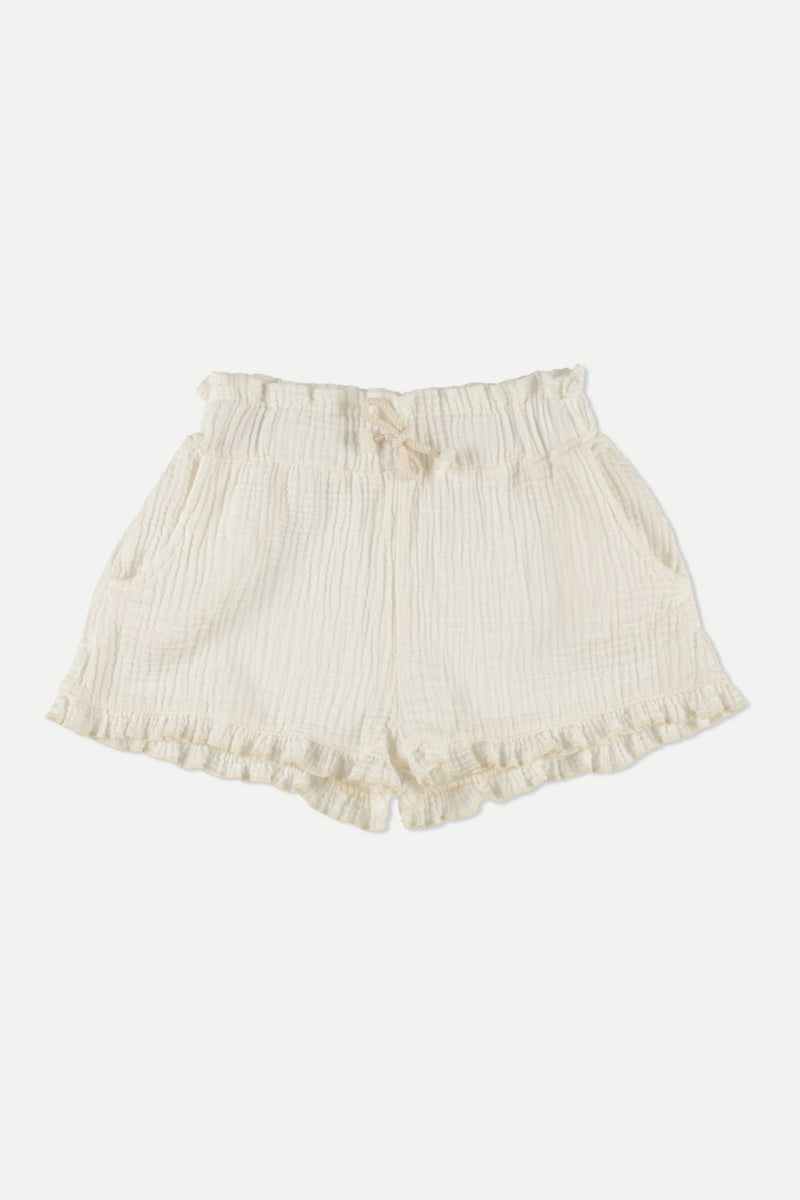 Soft Gauze Baby Ruffle Shorts | Ivory