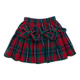 Girls Maribelle Bow Skirt | Red Tartan