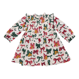 Girls Jaipur Dress | Christmas Bows and Bells