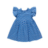 Girls Jennifer Dress | Blue Tear Drop