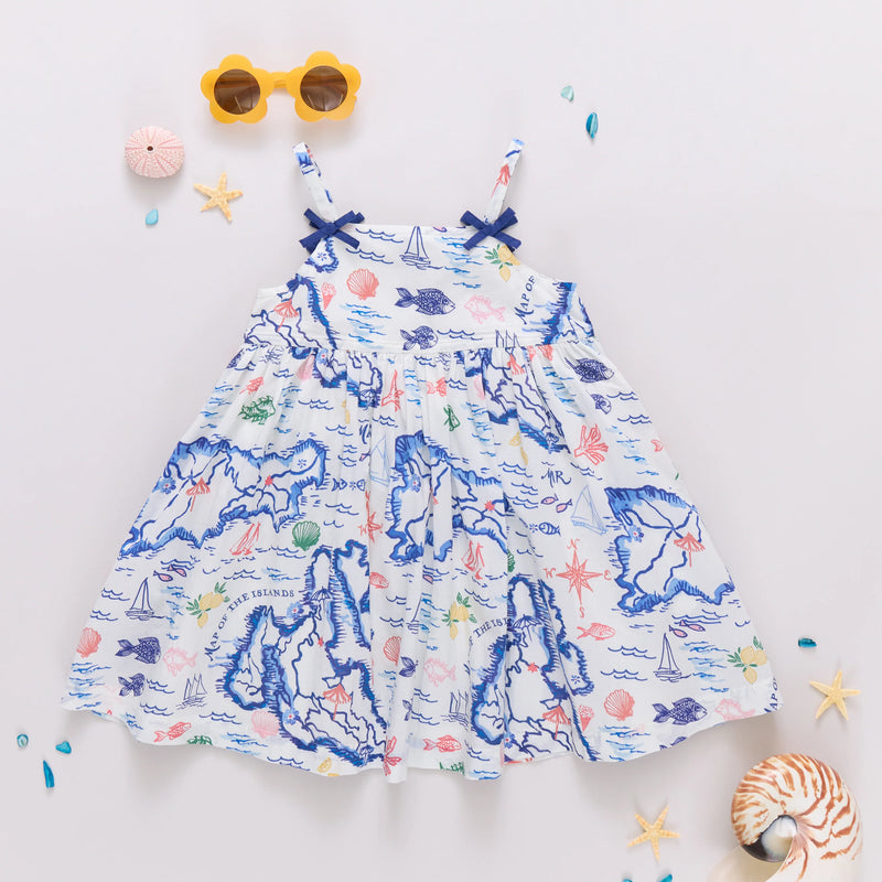 Girls Tia Dress | Island Map