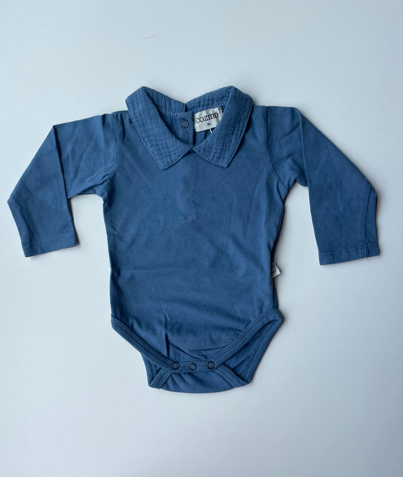 Organic Warm Baby Bodysuit | Blue