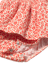 Granny Romper | Tomato Animal Print Cotton