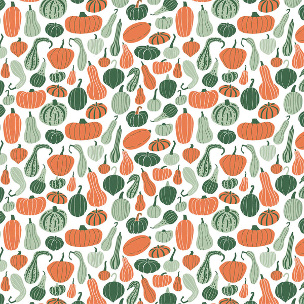 Long-Sleeve Romper | Gourds Green & Orange