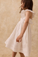 Dress Anaya | Off White Schiffli