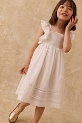 Dress Anaya | Off White Schiffli