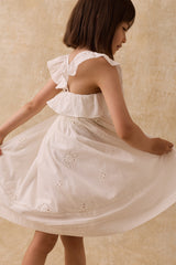 Dress Anaya | Off White Schiffli