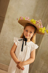 Mia Dress | Off White Schiffli