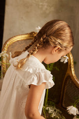 Mia Dress | Off White Schiffli