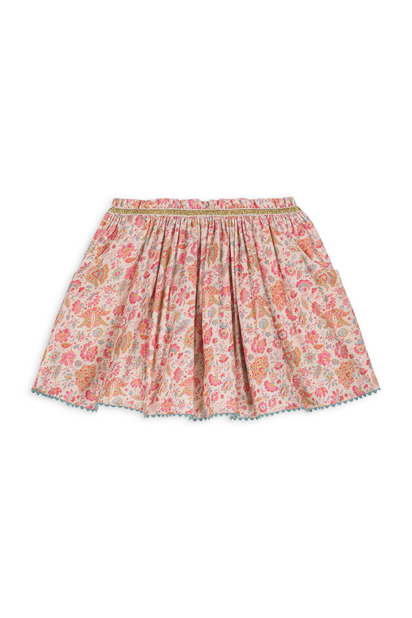 Skirt Cephee | Cream Flowers Fields