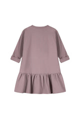Long-sleeved Frill Dress | Berry