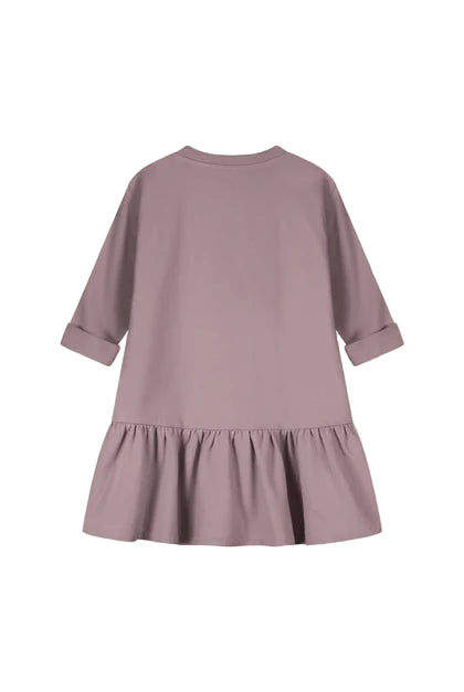 Long-sleeved Frill Dress | Berry