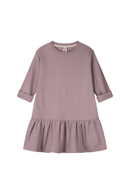 Long-sleeved Frill Dress | Berry
