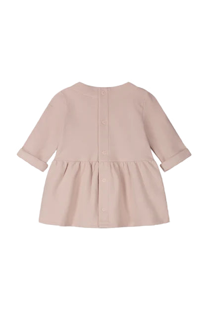 Baby Dress with Snaps | Faded Pink