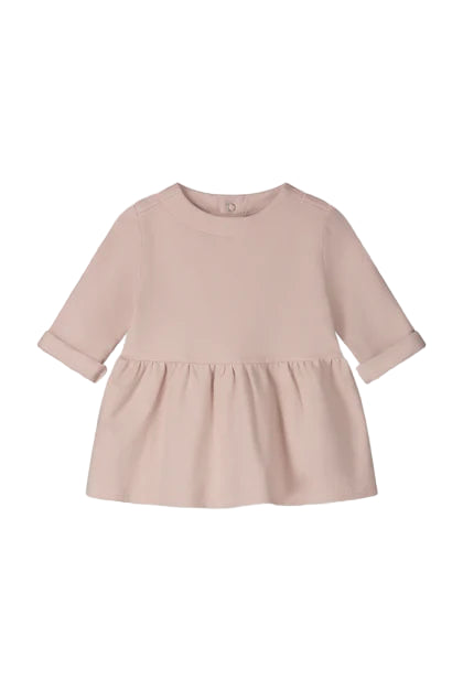 Baby Dress with Snaps | Faded Pink