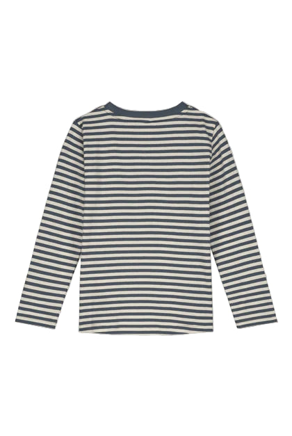 Long-sleeved Tee | Blue Grey Cream