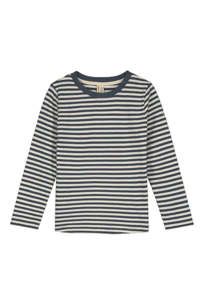 Long-sleeved Tee | Blue Grey Cream