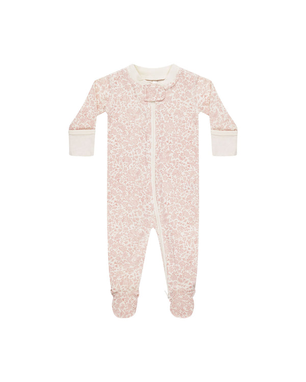 Zip Long Sleeve Sleeper Footie | Pink Blossom