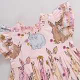 Girls Jennifer Double Ruffle Dress |  Vintage Bunnies