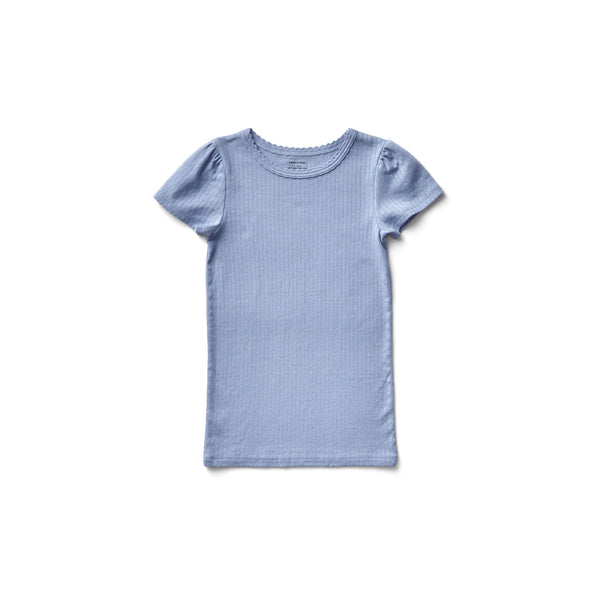 Pouf Tee | Sky Pointelle