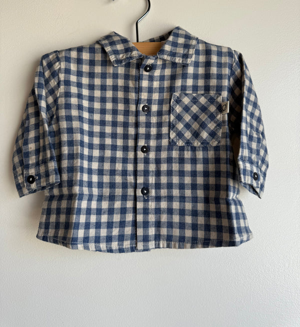 Samuel Baby Shirt | Gingham Flannel