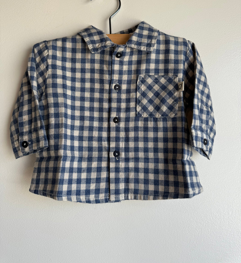 Samuel Baby Shirt | Gingham Flannel