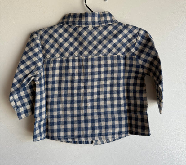 Samuel Baby Shirt | Gingham Flannel