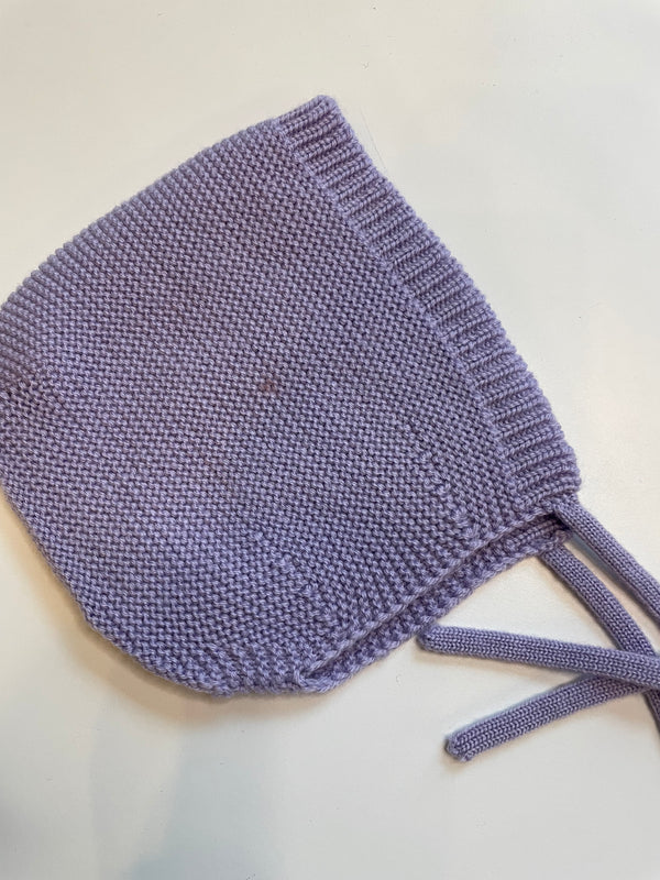 Hvid Dolly Wool Bonnet M (4-12M) | Lilac