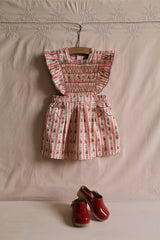 Apron Dress | Tapestry Pink Stripe Print