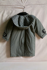 Trench Coat | Khaki Green Waterproof Fabric