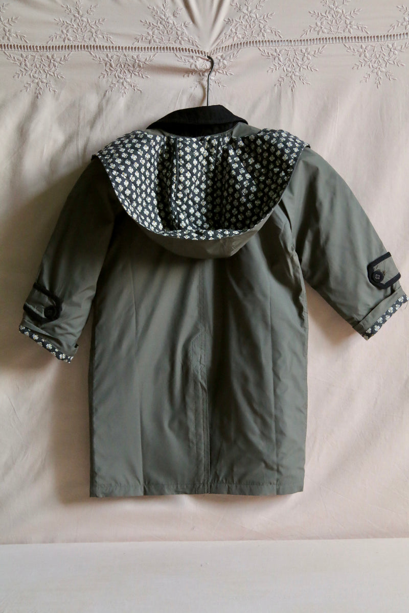 Trench Coat | Khaki Green Waterproof Fabric