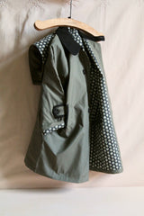 Trench Coat | Khaki Green Waterproof Fabric