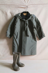 Trench Coat | Khaki Green Waterproof Fabric