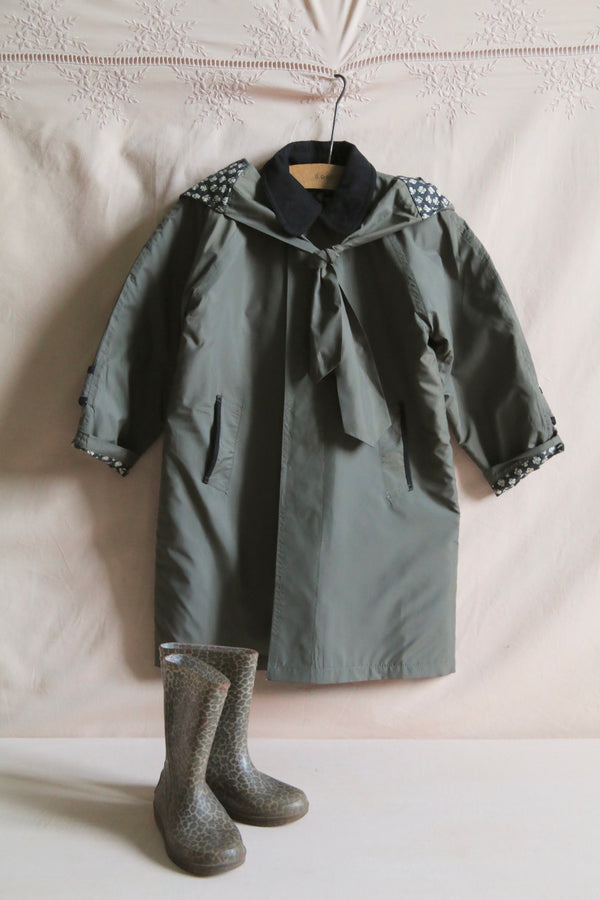Trench Coat | Khaki Green Waterproof Fabric