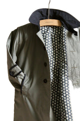 Trench Coat | Khaki Green Waterproof Fabric