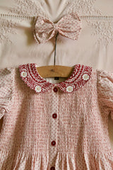 Tunique with Hair Clip | Pink Dot Print