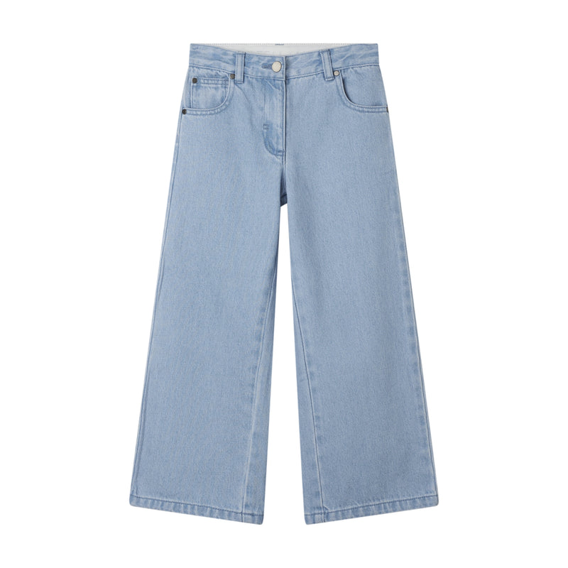 Mid-Rise Wide-Leg Denim Jeans