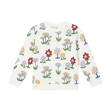 Flower Print Crewneck Sweatshirt