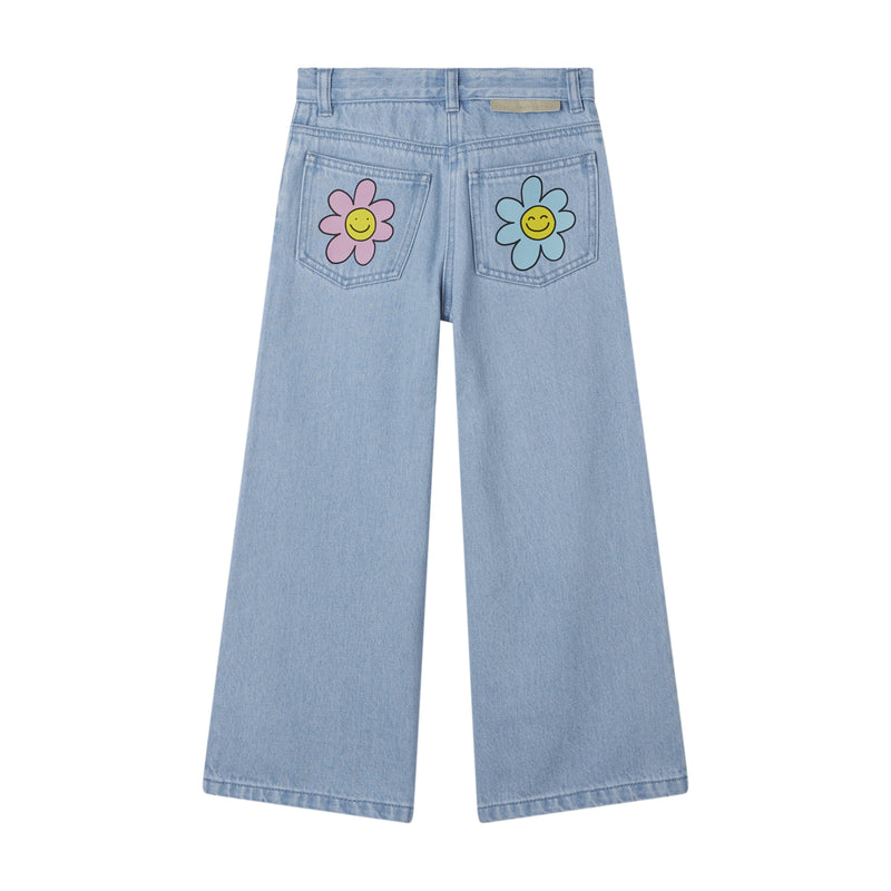Mid-Rise Wide-Leg Denim Jeans