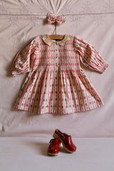 Tunique with Hair Clip | Tapestry Pink Stripe Print