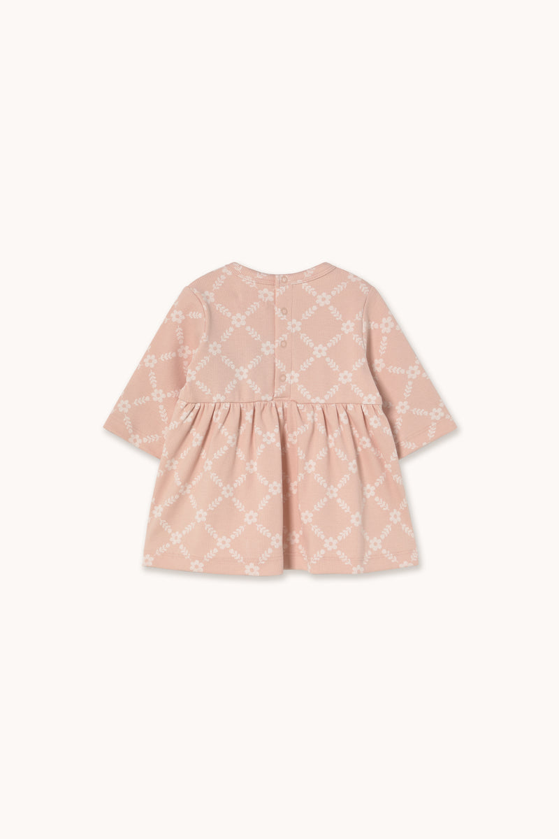 Flower Grid Rib Baby Dress