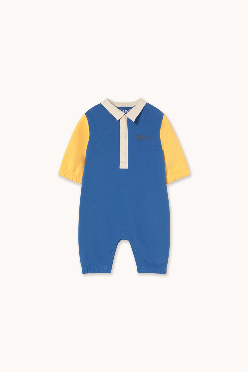 Color Block Polo One Piece