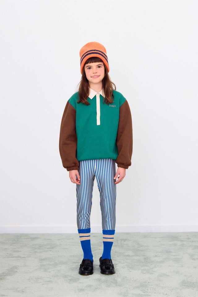 Color Block Polo Sleeve Tee