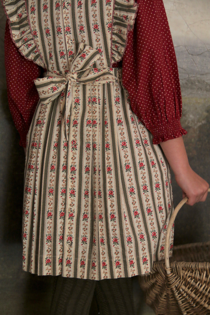 Apron Dress | Tapestry Pink Stripe Print