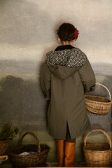Trench Coat | Khaki Green Waterproof Fabric